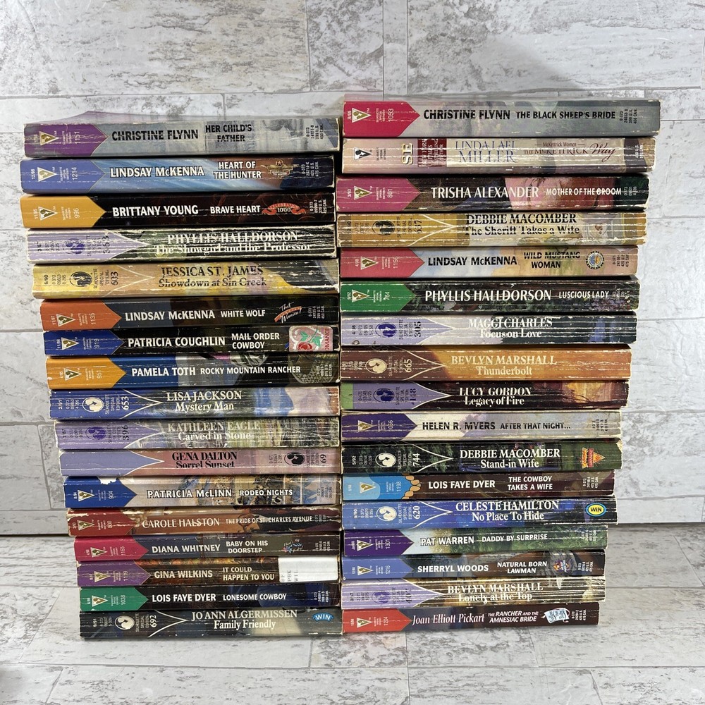 Lot of 34 Silhouette Special Edition Romance Novels Vintage Fiction Books. Love