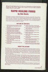 Rapid Healing Foods by Ben Davis Hardcover Book 9 1/4″ x 6 1/4″ x 1 1/4″ 18 Chap