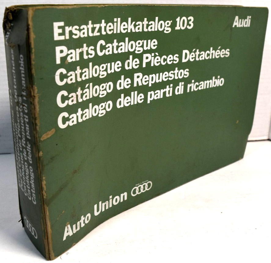 1969 Audi 60 75 80 Super 90 factory parts manual w/ 70 Audi 100 Coupe supplement