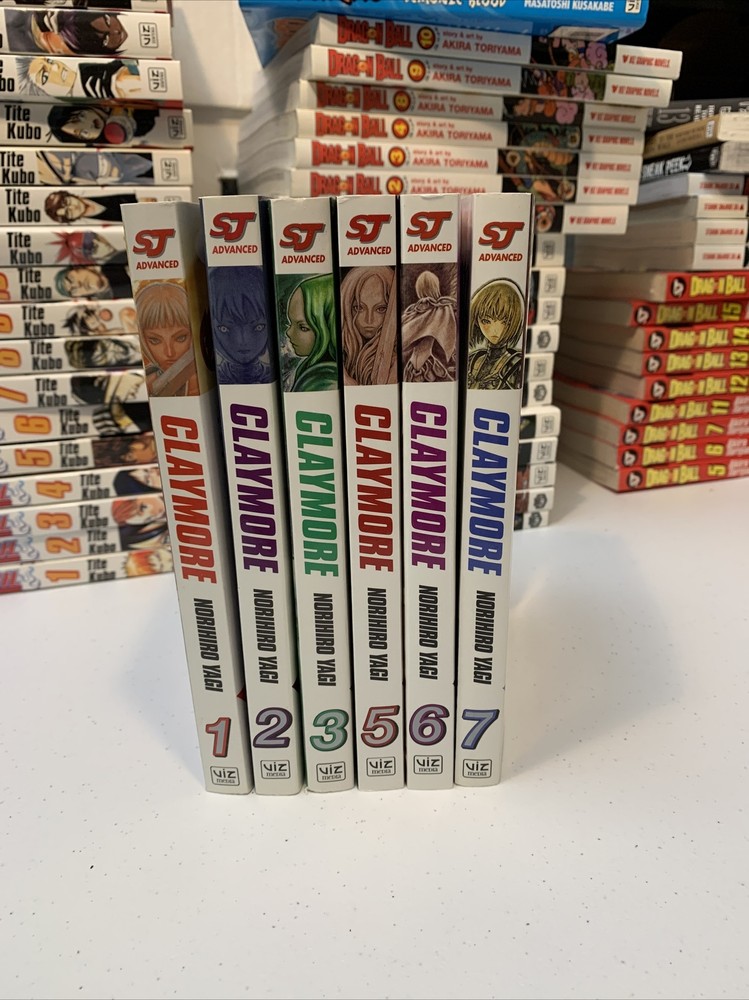 Claymore Manga Shonen Jump Advanced Books Norihiro Yagi – Lot of 6- #1,2,3,5,6,7