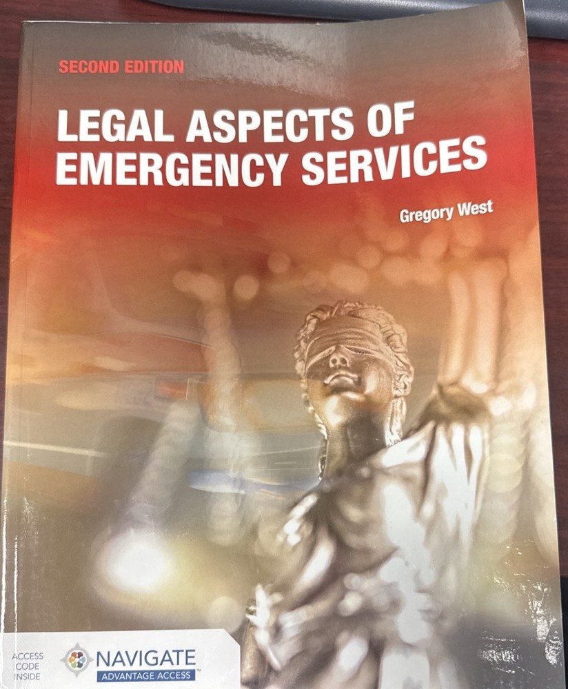 Legal Aspects of Emergency Services by Gregory West (2021, Trade Paperback)