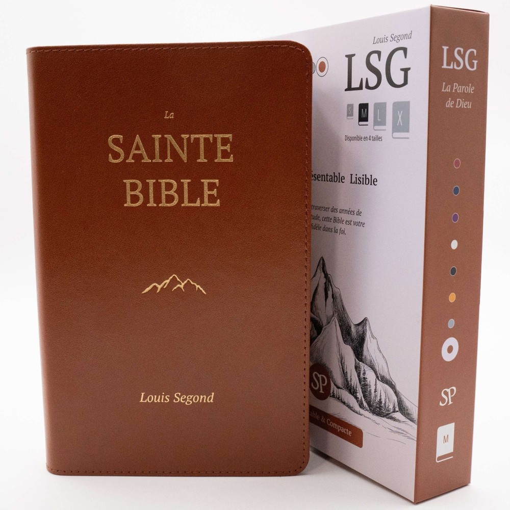 Louis Segond French Bible Medium Print – Compact LSG Bible Marron by SP