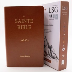 Louis Segond French Bible Medium Print – Compact LSG Bible Marron by SP