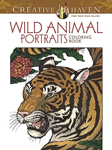 CREATIVE HAVEN WILD ANIMAL PORTRAITS COLORING BOOK (ADULT By Llyn Hunter **NEW**