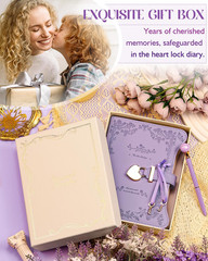 Hi! SCI Diary with Lock and Keys for Girls & Women, 360 Pages Journal with Lock
