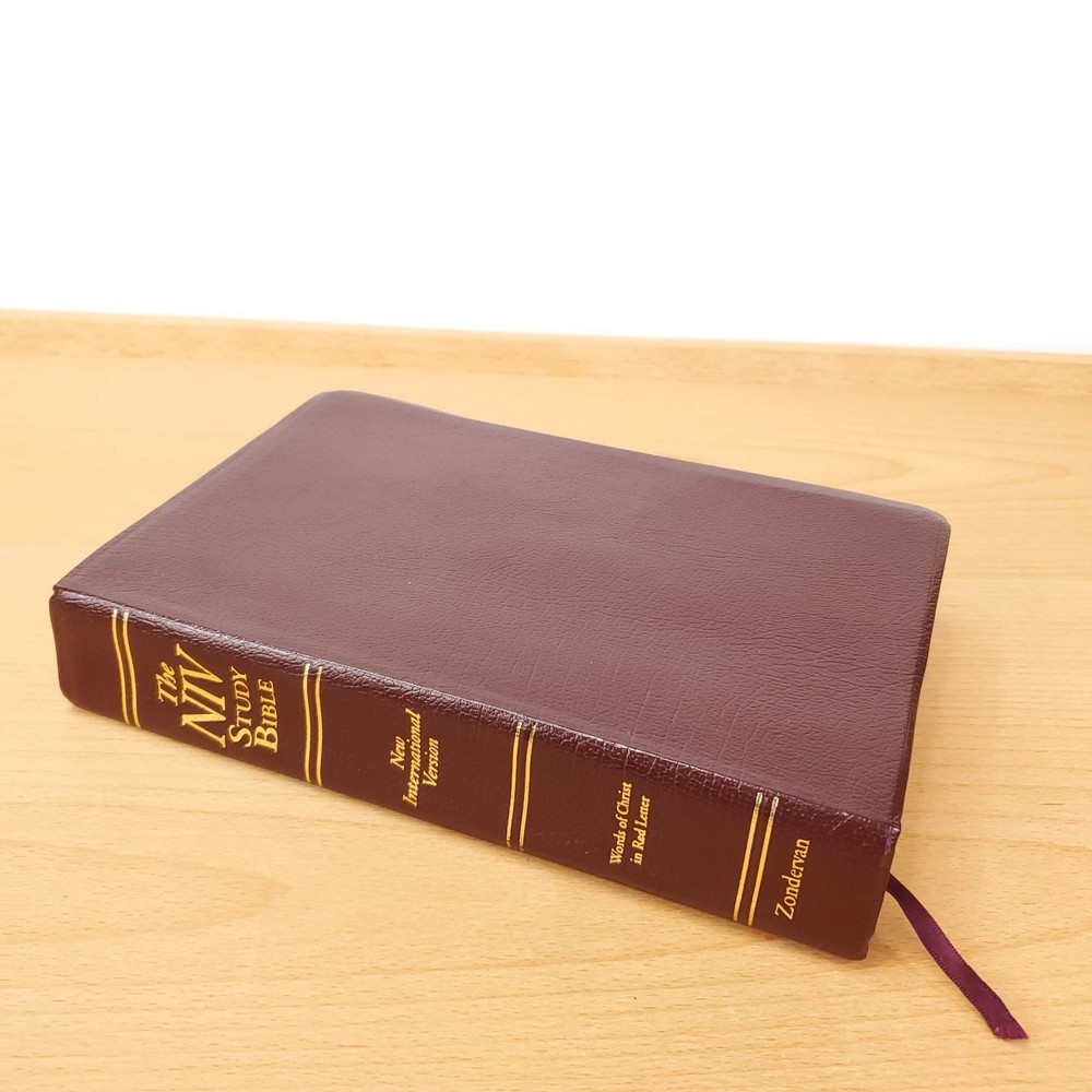 Zondervan The NIV Study Bible 10th Anniversary Edition 1995 Red Letter, Leather