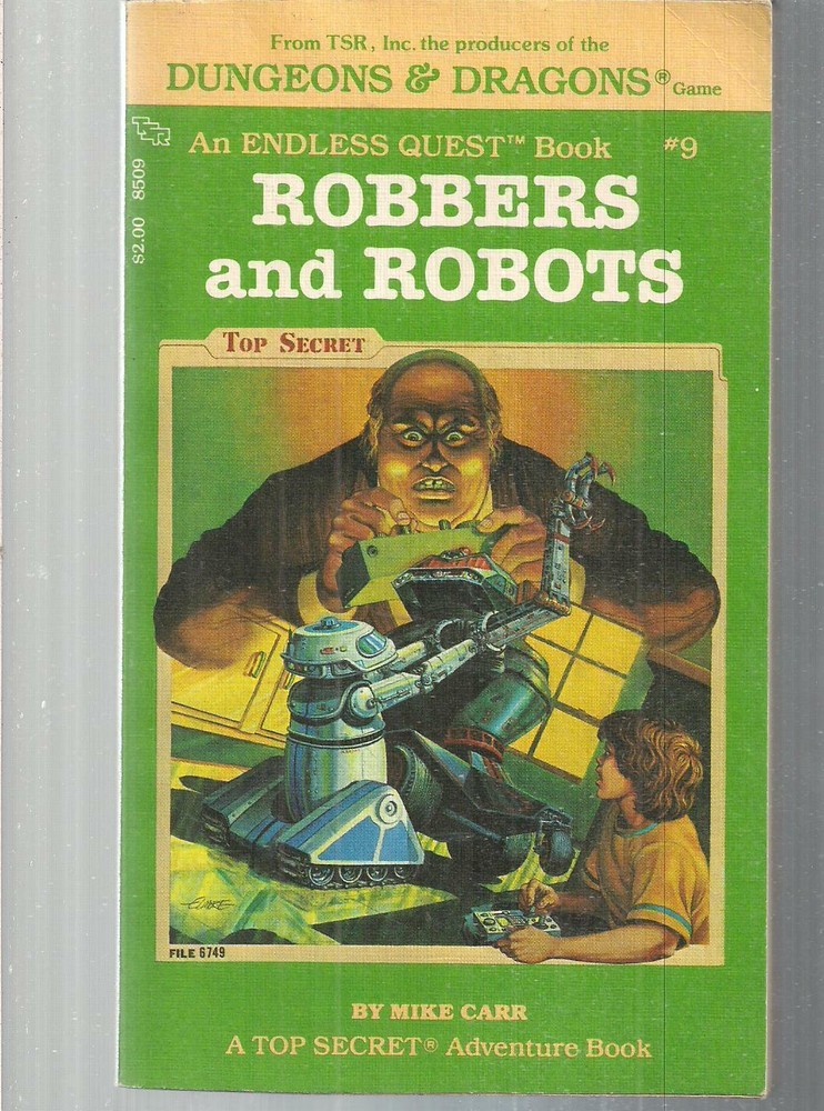 Robbers and Robots ~ TSR 1983 1st Mike Carr Endless Quest #9 CYOA D&D