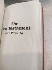 The New Testament With Proverbs: KJV bible Slimline Red Letter gold edge Leather