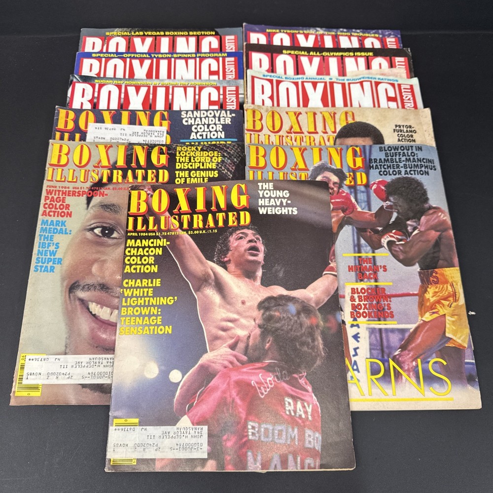 Boxing Illustrated Magazines/ Mix Lot Of 11 (1984, 1988)