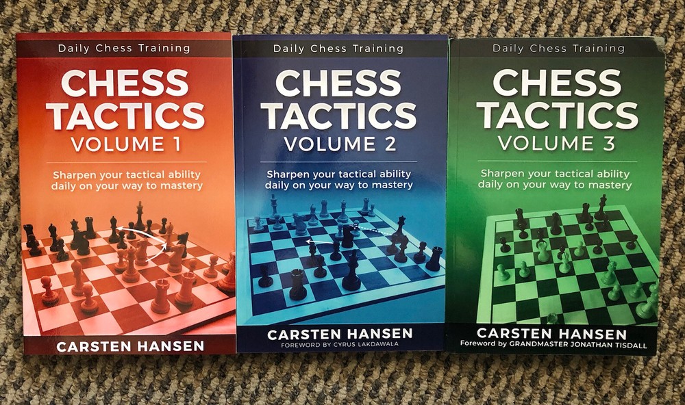 Chess book series: Daily Chess Training: Chess Tactics Vol 1-3 by FM Carsten Han