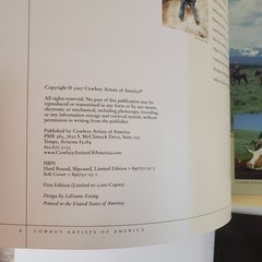 Cowboy Artists of America 34th and 42 Annual Exhibition 1999 & 2007 Western Art