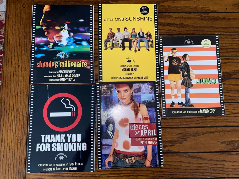 Newmarket Shooting Script Books Lot Of 5 Little Miss Sunshine, Slumdog, Juno