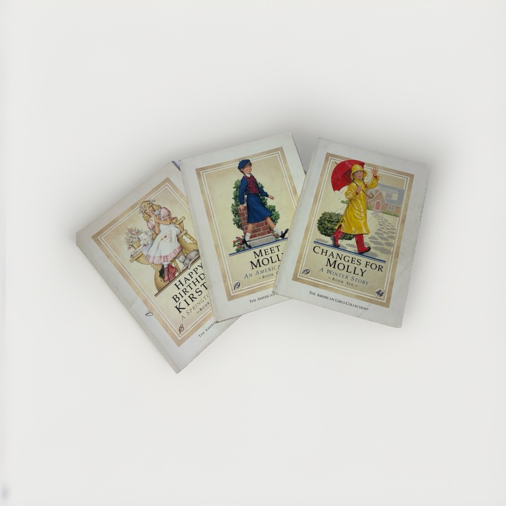 American Girl Doll Books 1, 4, 6 Molly Kirsten – Used As Is Rare First Edition