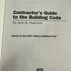 Contractor’s Guide to the Building Code: Based on the 1997 Uniform Building Code