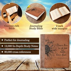 Custom Engraved ESV Journaling Study Bible, Baptism Gift for Men & Women