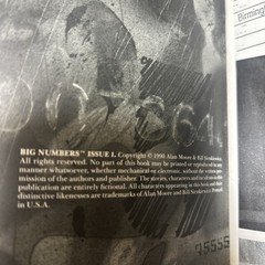 BIG NUMBERS Vol. 1 By Alan Moore Bill Sienkiewicz Magazine Book Mad Love