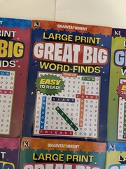 LOT 6 New Large Print GREAT BIG Word-Finds Word Search Kappa 204-209 Free Ship