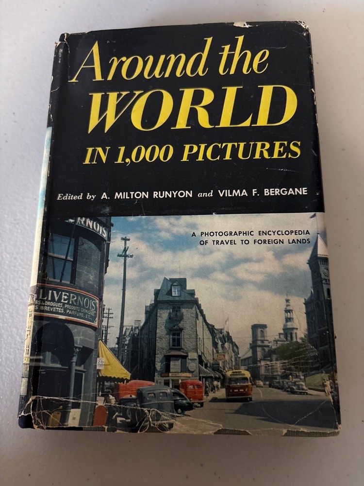 Around The World In 1000 Pictures 1954 Doubleday Hardcover HCDJ 448 Pages