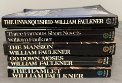 William Faulkner Vintage Paperback Lot 5 Go Down Moses Hamlet Unvanquished