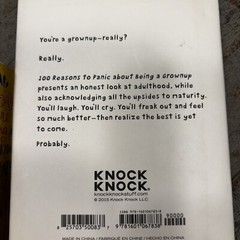 Lot Of 2 Funny Self Help books PANIC ABOUTBEING GROWN UP & DOING GREAT JOB