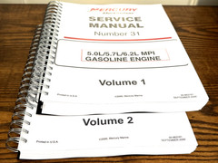 MERCURY MerCruiser No. 31 5.0 – 6.2L Gas SERVICE MANUAL FRONT & BACK FOLDOUTS!