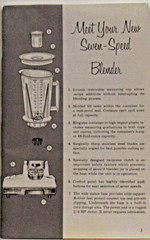 Montclair Blender Cook Book 1969, 84 Pages