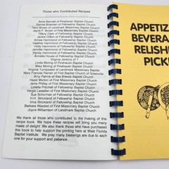 Burnt Offerings West Florida Baptist Association Cookbook Recipes 1994
