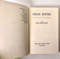 Pinch Hitter, Dick Friendlich, 1965 HCDJ 1st edition in Mylar Baseball Very good
