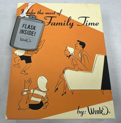 Wink Book Flask „Make the most of Family Time” 7oz (B120)