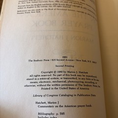 Commentary on the American Prayer Book 1981 Good HC Hatchett