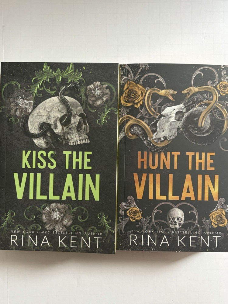 Villain Series First Print Trade PBKs (#1 & #2) by Rina Kent w/licensed Art