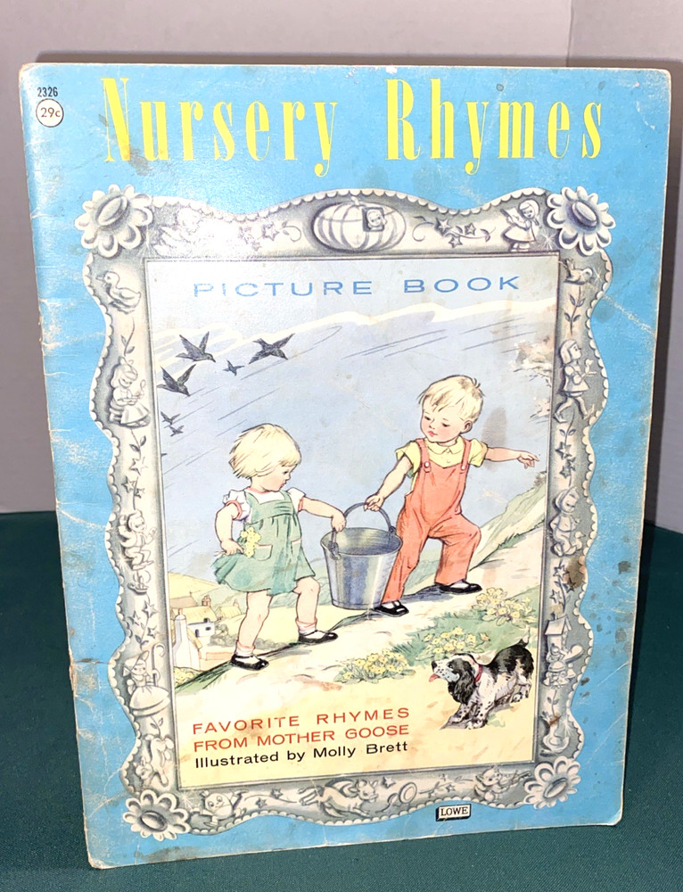 1961 NURSERY RHYMES by Molly Brett ~ 12” X 9” Color Pages Suitable For Framing