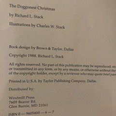The Doggonest Christmas By Richard Lynn Stack Reading Age 7-9 48 Pages Signed