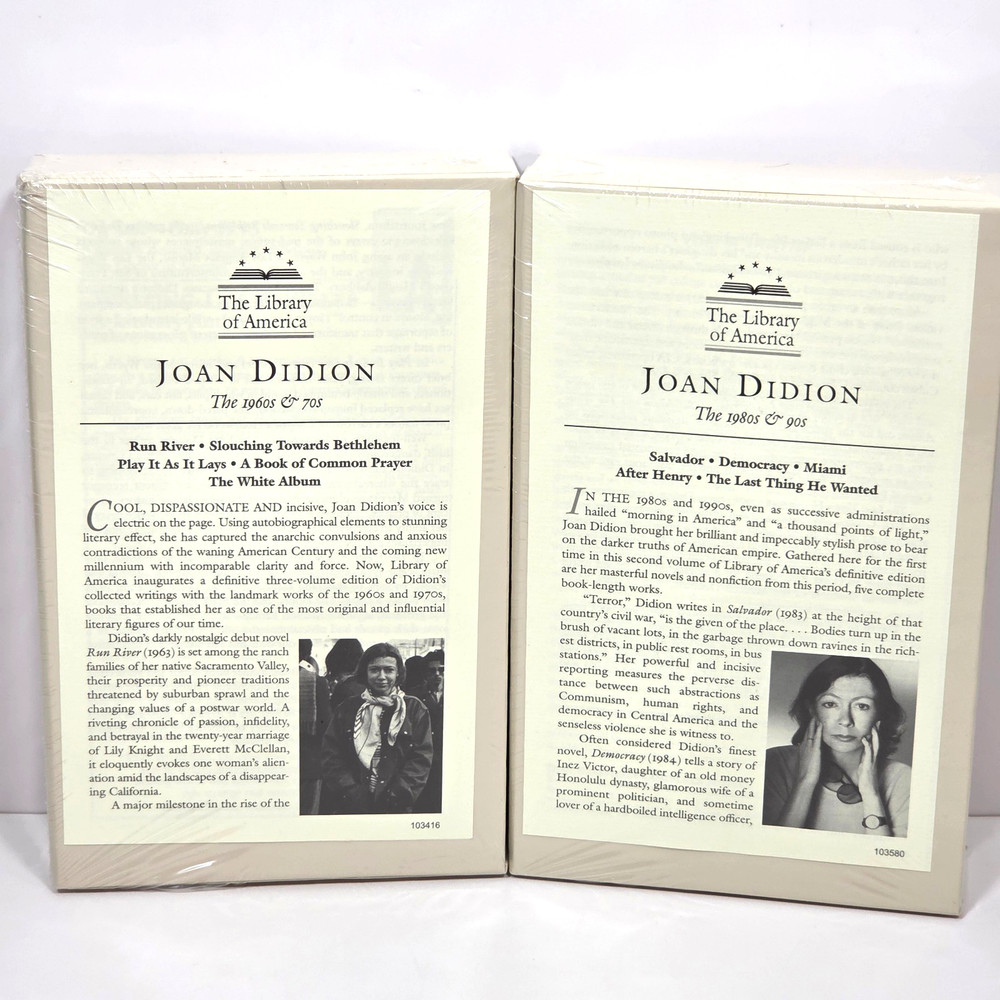 SEALED Joan Didion 1960s and 70s 1980s and 90s Library of America 325 and 341