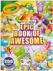 Giant Epic Coloring Book with 288 Pages & Foil Stickers for Creative Kids