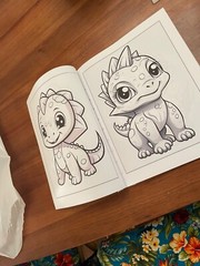 NEw Baby Dinosaur Coloring Book – Fun & 5. Spiral Bound Coloring Book