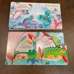 Usborne Little Peek Through Are You There Little Unicorn and Dinosaur Boardbooks