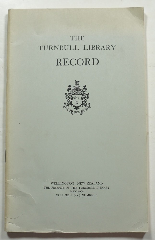 The Turnbull Library Record 5/76 New Zealand History Bibliography