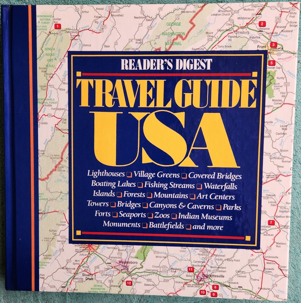 Readers Digest Travel Guide USA 1994 Hardcover 432 Pages Tons Of Photos & Maps