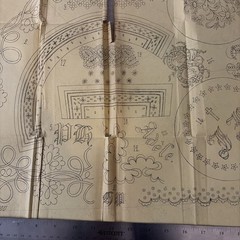Rare Antique French Embroidery Pattern Sheet Cendrillon June 1858 Maison Sajou