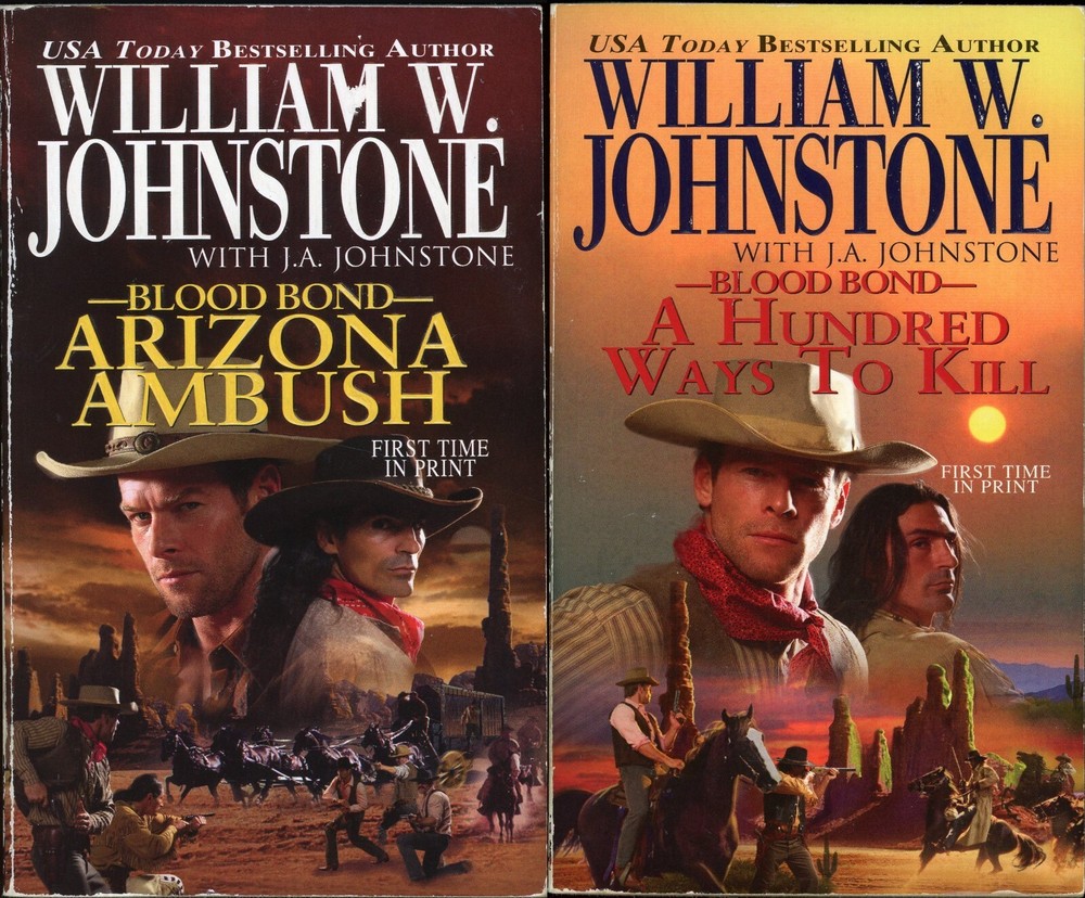 Blood Bond Western Action Adventure Lot of 2 Paperback by William W Johnstone