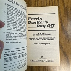 Ferris Bueller’s Day Off (1986) Movie Tie-In Book w/ Photos UNREAD