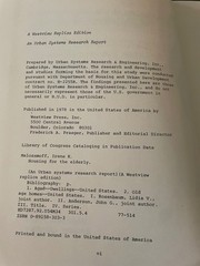 Housing for the Elderly Malozemoff Anderson Rosenbaum 1978 Westview Press