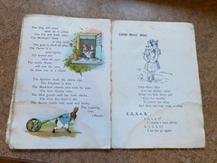 Nursery Rhymes from Mother Goose Lithographed on linen Indestructible 1890s