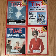 Vintage TIME Magazine 1985 Lot of 4 Reagan Nancy Hiroshima V-E Day News History
