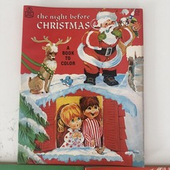 Lot of 3 Vintage Santa Christmas Coloring Books – Rand McNally – Unused