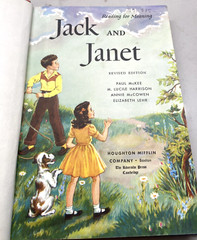 2 Vtg Books Storybook Treasury Dick & Jane Jack & Janet Hardcover 50s Read Funny