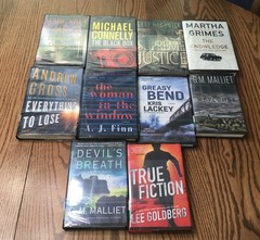 LOT OF 10 HARDCOVER MYSTERY NOVELS / DIFFERENT AUTHORS & TITLES / FIRST EDITIONS