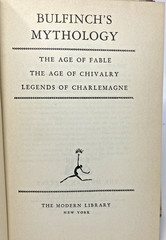BULFINCH’S MYTHOLOGY Circa 1940s The Modern Library Hardcover w/Dust Jacket