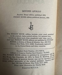 Beyond Apollo By Barry Malzberg Vintage 1974 Sci-Fi Paperback